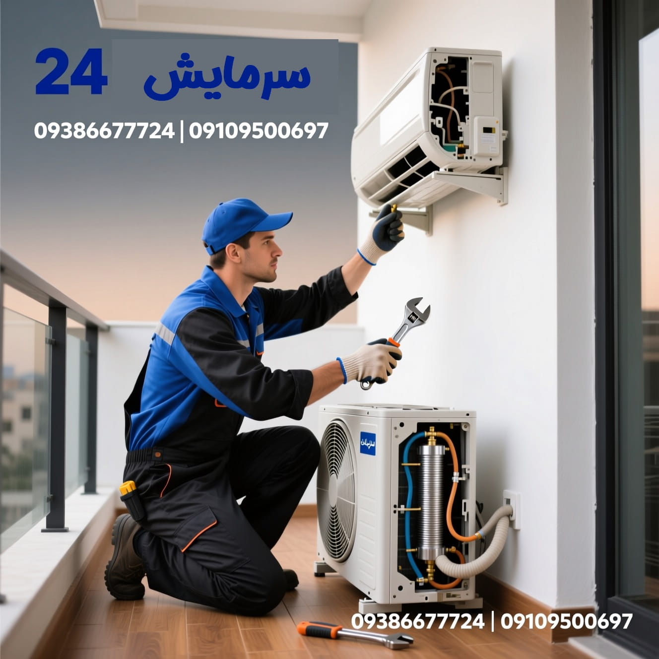 تعمیر کولر گازی سرمایش24