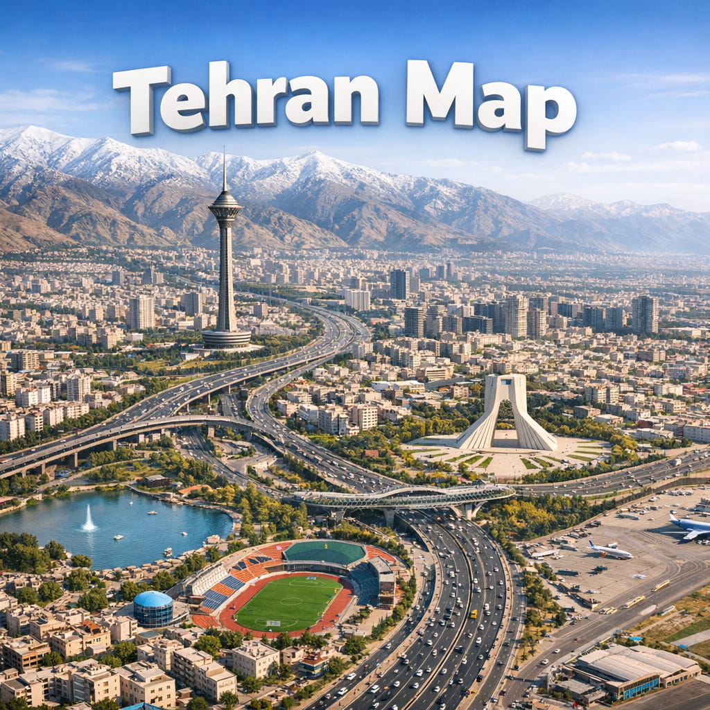 مناطق تحت پوشش سرمایش24 در مرکز تهران