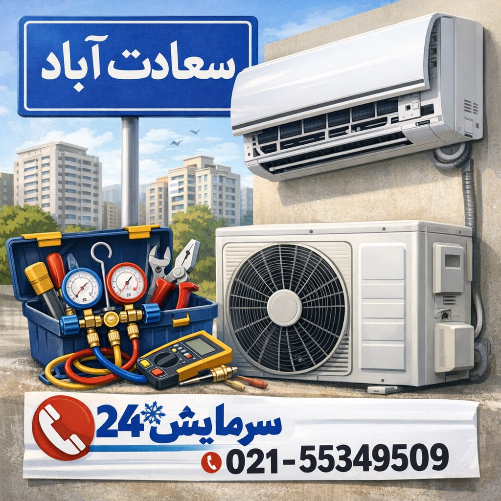 تعمیر کولر گازی سعادت آباد توسط تکنسین سرمایش24
