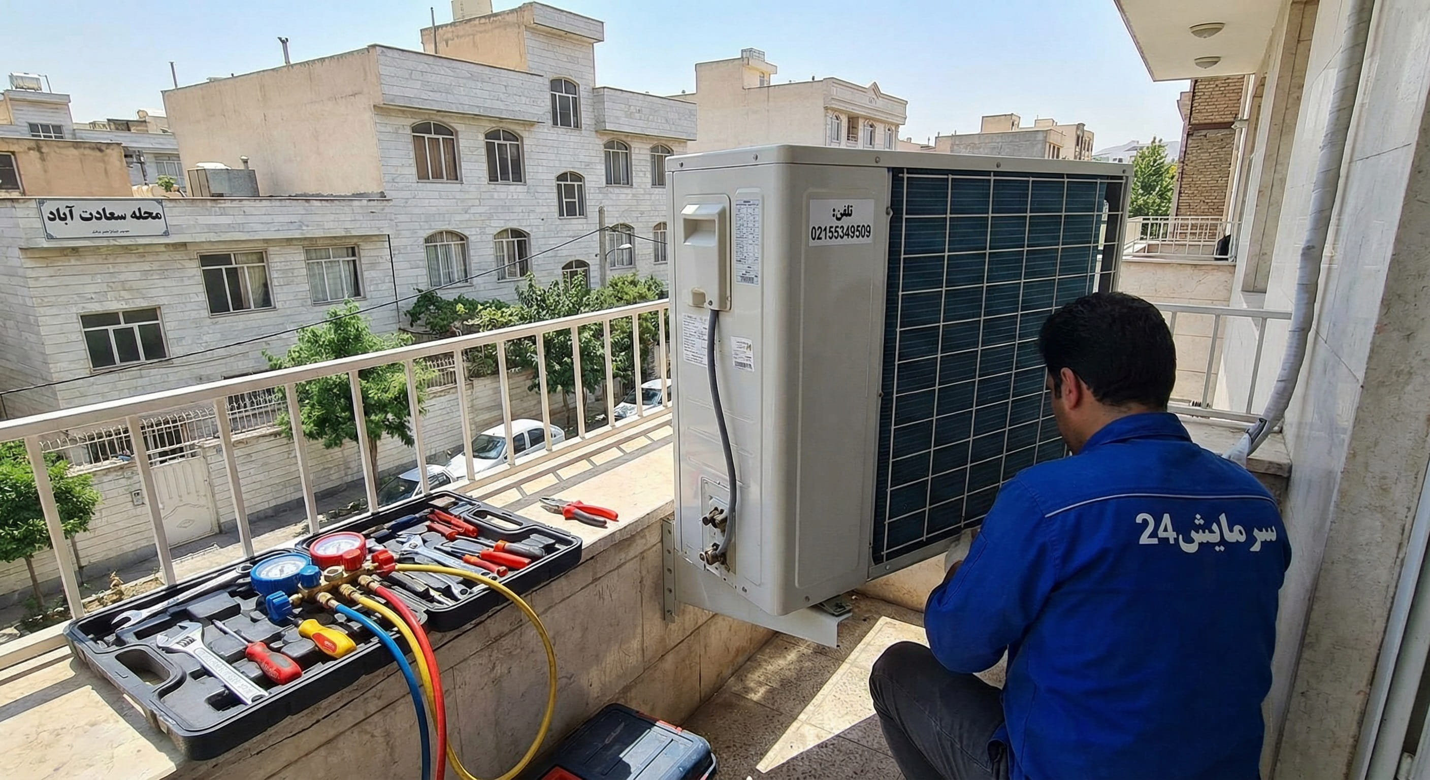 تعمیرکار کولر گازی سعادت آباد سرمایش24